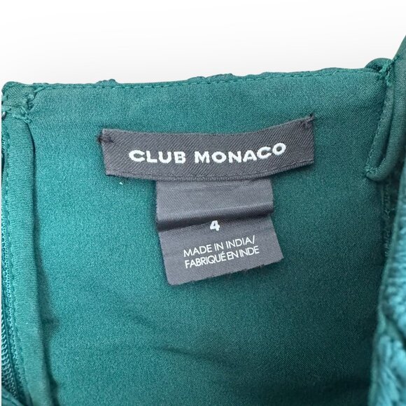 Club Monaco Green Lace Midi Dress Size 4 - Picture 4 of 12